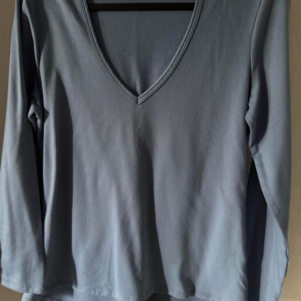 Melissa Women's Blue and Grey Shirt